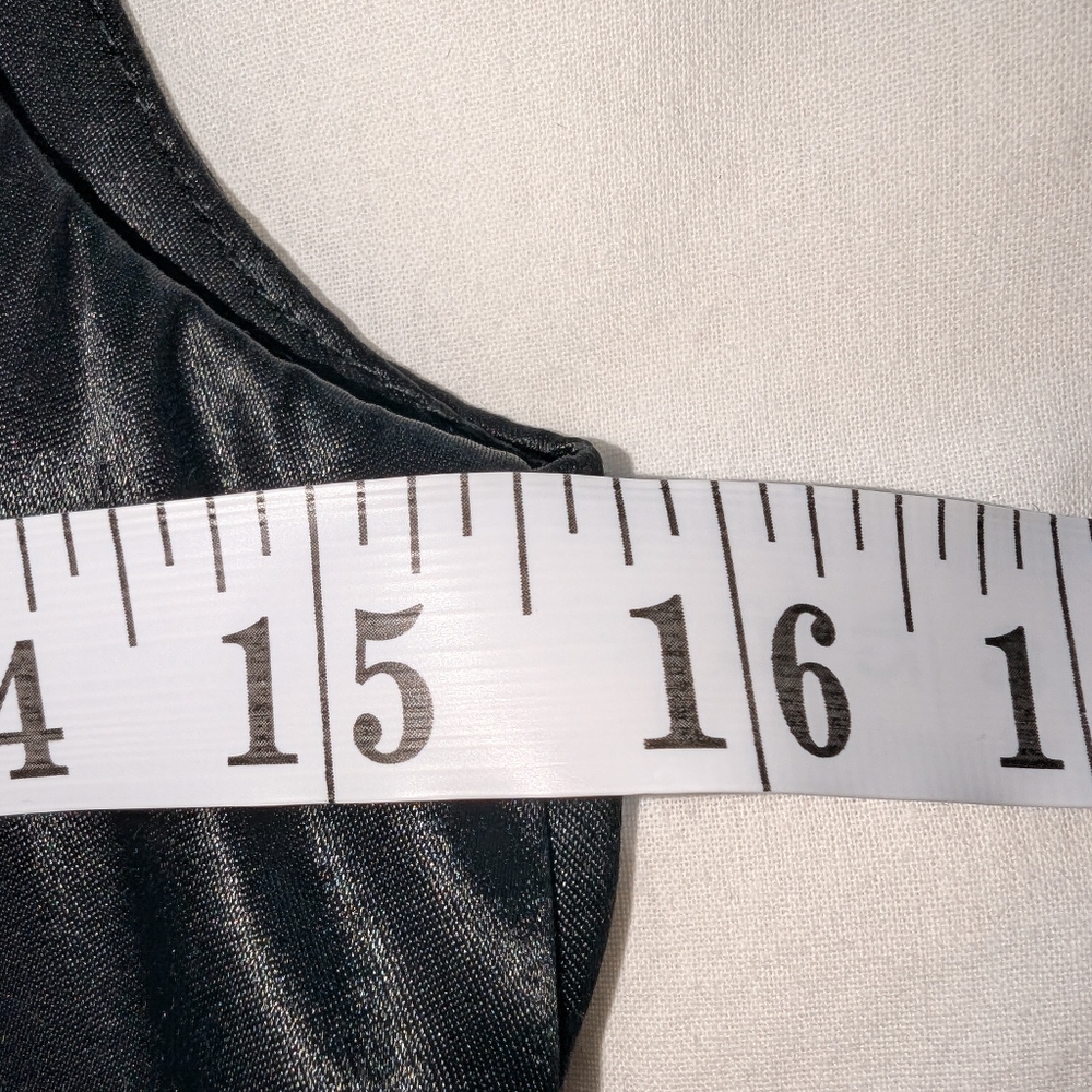 Vintage ALGO Black Satin Maxi Dress - Picture 9 of 11